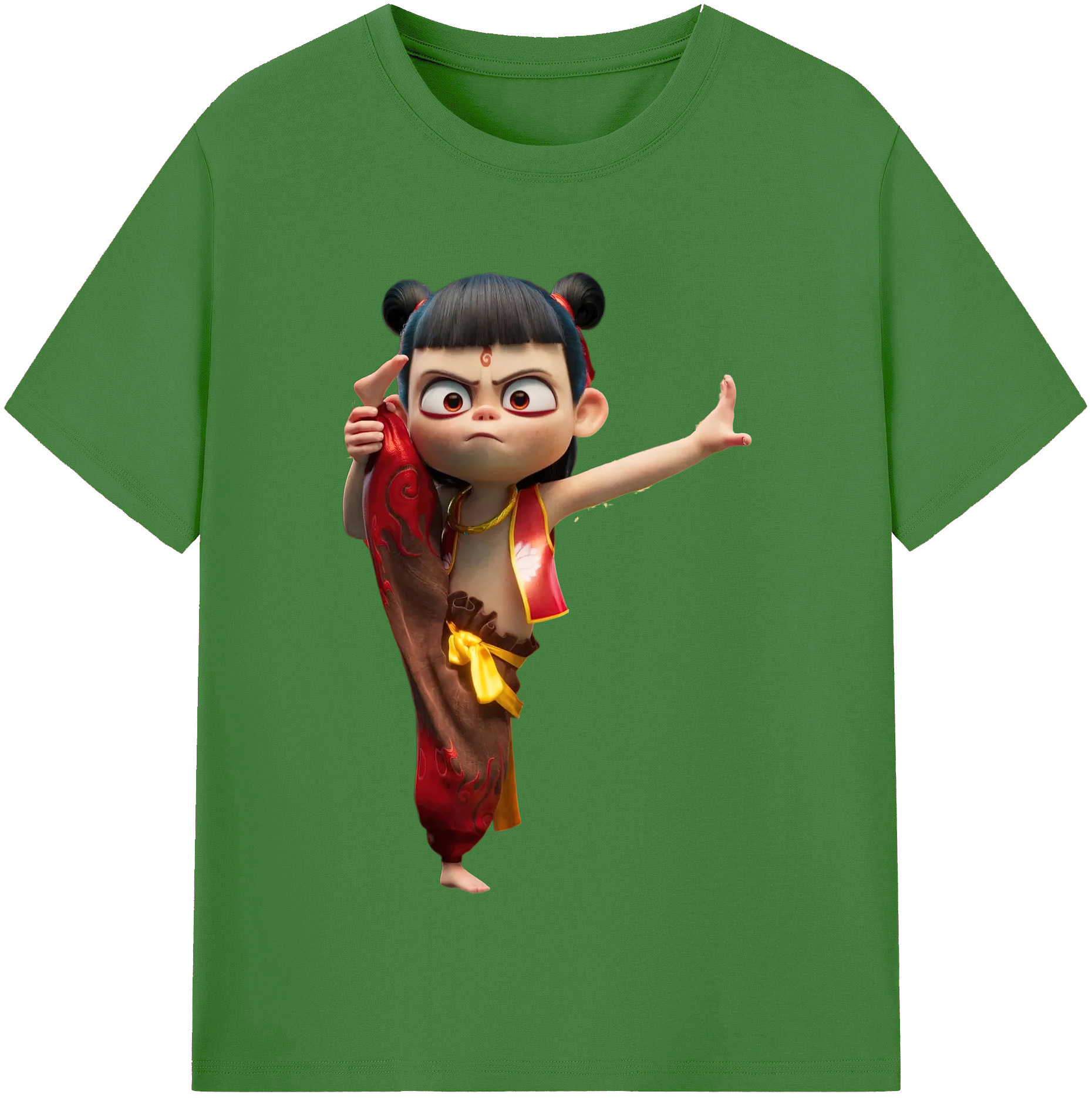 （画像用） Ne Zha 2 ナタ 魔童の大暴れ レディースカジュアルプリントTシャツ（綿100％）